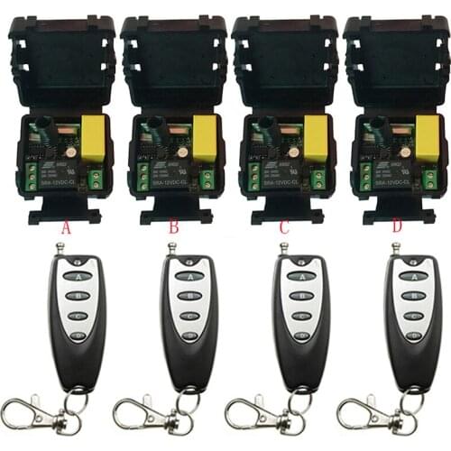Mini Wireless RF Remote Control Light Switch 10A Relay Output Radio AC 220V 1 CH Channel 1CH Receiver Module +Transmitter