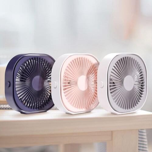 Mini Fan Portable Noiseless Small Table USB Cooling Fan DC 5V Rechargeable Silent Electric Stand Fan Mini Travel Fan Ventilador