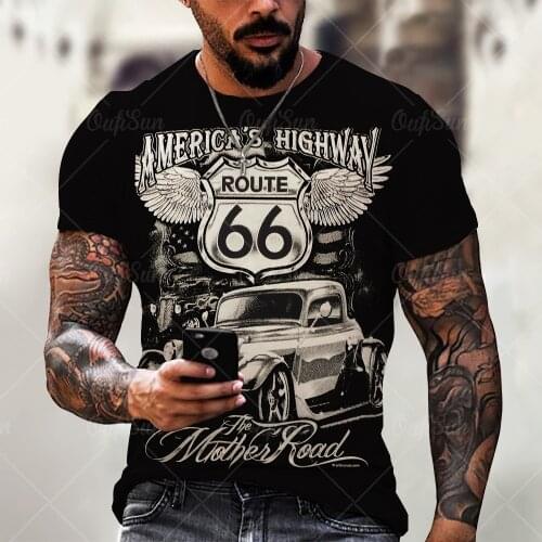 Summer Men T shirt 2021 Trend 66 Pattern Print Short Sleeve Fashion T-shirts Couples Oversized T-shirt Mens Clothing