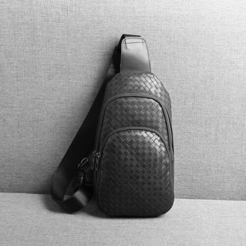 Genuine Leather Mens Chest Packs Youth Bag Multi-Function Storage Cowhide Calf Leather Brand Desinger High Quality Special Bags