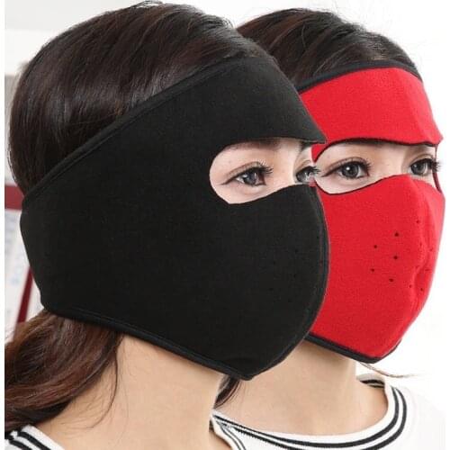 Autumn and Winter Cycling Mask Heating Thickened Mask Earmuffs Integrated Ear-protecting Warm Mask