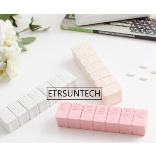 200pcs Travel Pill Box Holder Weekly Medicine Storage Organizer Container Independent Lattice Plastic Pill Case