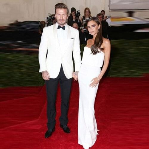 2019 Slim Fit White Men Suits For Wedding Groom Evening Party Prom Formal Costume Tailored Tuxedo Best Man Blazer Costume Homme