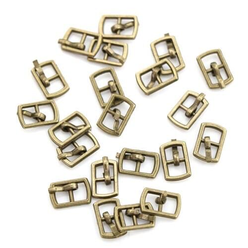 10pcs Mini Doll Buttons ultra-small Tri-glide Buckle Doll Belt Buckle Doll Shoes Buckle For Blyth Doll Clothing Buckles