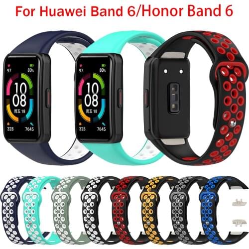 Soft Silicone Replacement Watch Straps For Huawei Honor band 6 Smart Watchband Bracelet for Honor Band 6 Wrist Belt Accessories