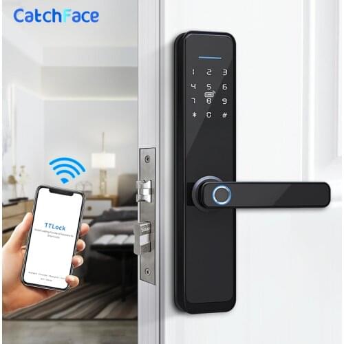 Bluetooth Fingerprint Door Lock TTlock APP Smart Electronic Door Lock Digital Code FRID Card Keyless Lock Support Smart Watch