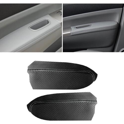 Carbon Texture Leather Door Panel Cover For Toyota Prius 2004 2005 2006 2007 2008 2009 2pcs Front Door Armrest Panel Cover Trim