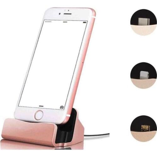 Charger Docking Stand Station 2-In-1 Cradle Charging Sync Dock Charger Station Desktop For iPhone Android Micro USB