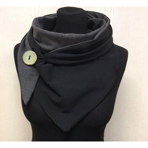 Winter Scarf For Women Casual Printing Scarf Fashion Retro Multi-Purpose Shawl Button Scarf Warm Scarves Shawls Bufanda Mujer