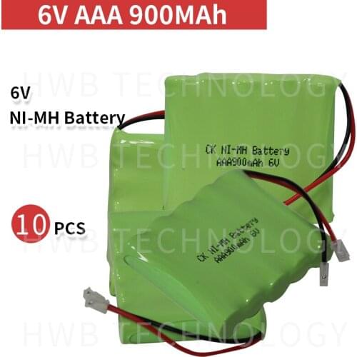 10 PCS/lot Original New 6V AAA 800mAh Ni-Mh Ni-Mh Rechargeable Battery Pack With Plugs Free Shipping
