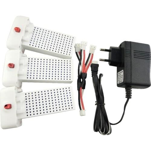 3pcs Battery And Charger With 1 Care 3 Conversion Cable For Syma X8sw X8sc Rc Quadcopter Accessories Battery