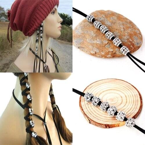 3Pcs/Set With a Black Shrink Bag Skull Black Rope Hair Jewelry