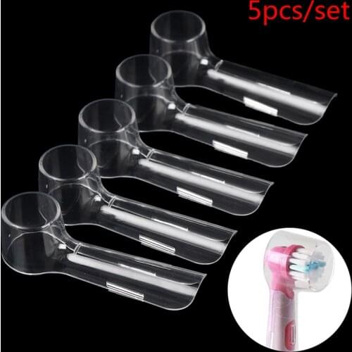 5Pcs Travel Oral Electric Toothbrush Head Dust Cover Case Cap Protective Box