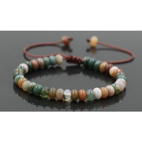 Trendy Abacus Beads Bracelet Men Indian Onyx Stone Women Bracelet Lucky Chakra Friendship Couples Bracelet Female Jewelry Gift
