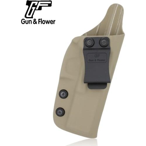 Gun&Flower Inside The Waistband Kydex Gun Pouch Holder Conceal Carry Gun Pistol Case Holster Kydex Belt Clip for Glock 17/22/31