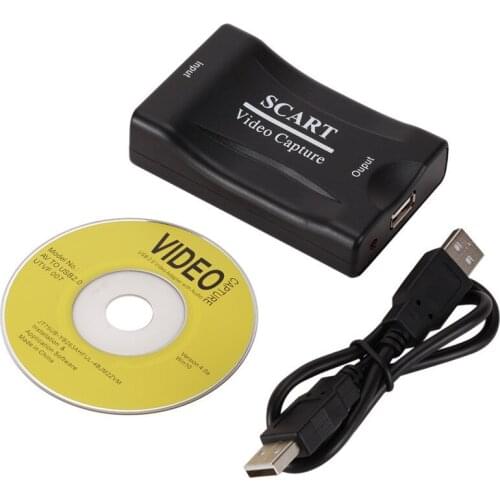 HDMI to Scart Converter 1080P Adapter Video Audio Signal Converter AV Signal Video Audio Signal Converter with DC Power Cable
