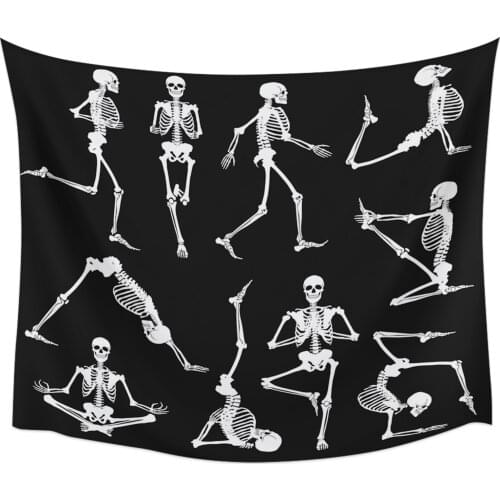 Halloween Skull Yoga Tapestry Wall Hanging Home Wall Decor Blanket Bedroom Tapestry Yoga Mat