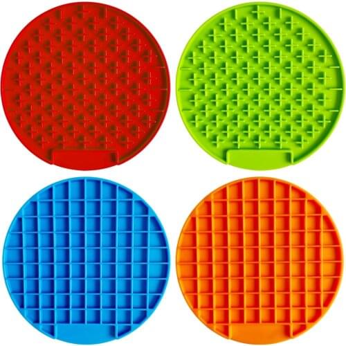 Mat for Dogs Cats Slow Food Bowl New Pet Dog Feeding Food Bowl Silicone Dog Feeding Lick Pad Dog Slow Feeders Pet Treat Supplies