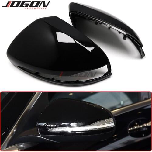 LHD Black Side Rear View Mirror Cover Case Shell Trim Caps For Mercedes Benz C E S GLC Class W205 X253 W213 W222 W447 2016-2020