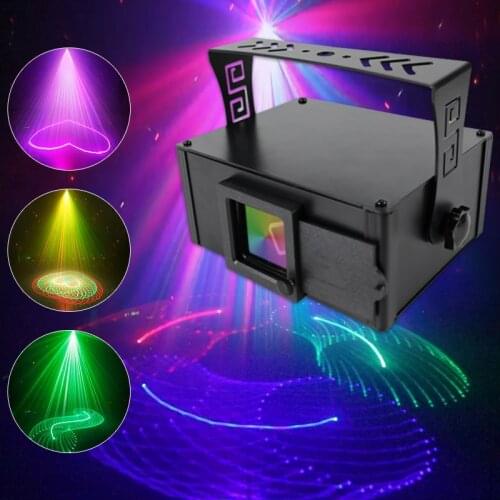 YSH Smart RGB Animation 3D Lines Laser Projector DMX512 Control DJ Stage Disco Party Show Lights Xmas Holiday Wedding Bar Club
