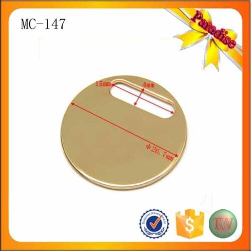 MC147 High quality fashion engraved metal chain tag for bags accessories