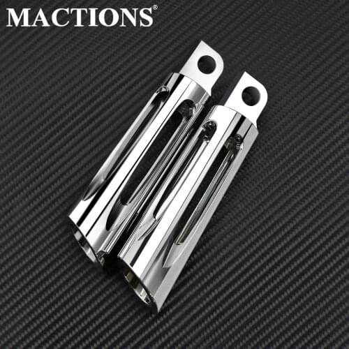 Motorcycle CNC Chrome Front Male Mount Footrest Foot Pegs For Harley Touring Road King Street Glide Sportster XL Dyna Softail