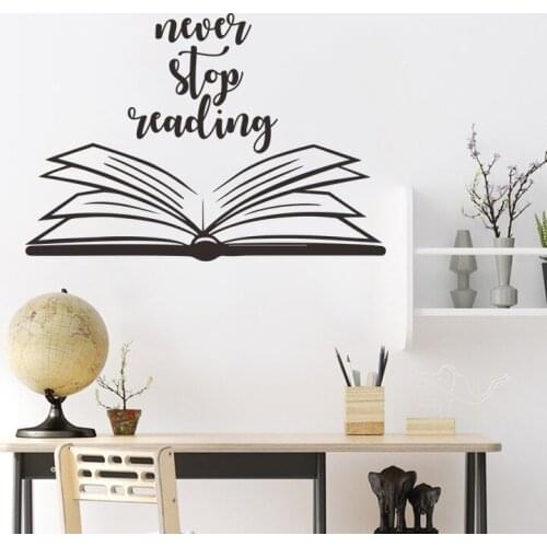 English Slogans Wall Sticker Study Wall Decal Dormitory Bedroom Background Home Decoration DIY Room Decor