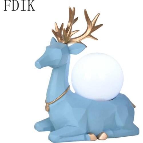 Nordic Table Lamp Bedroom Bedside Lamps Modern Resin Animal Living Room Decoration Home Lights Study Reading Night Light Fixture
