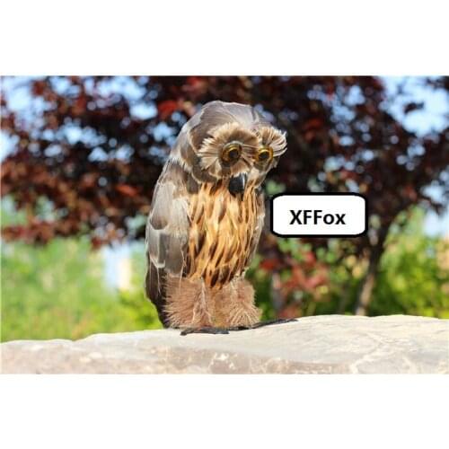 New creative real life owl model foam&feather brown owl bird gift about 25cm xf2620