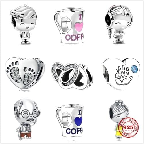 The new 925 Sterling Silver Lifetime Romance Flower Season fit Original Pandora Charm Silver 925 Bracelets with DIY Jewelry