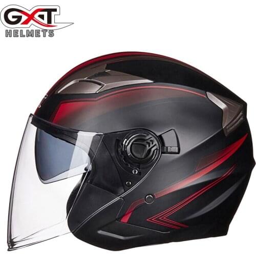 New GXT motorcycle helmet, dual lens, motorcycle helmet with open face, electric safety helmet for men and women, helm