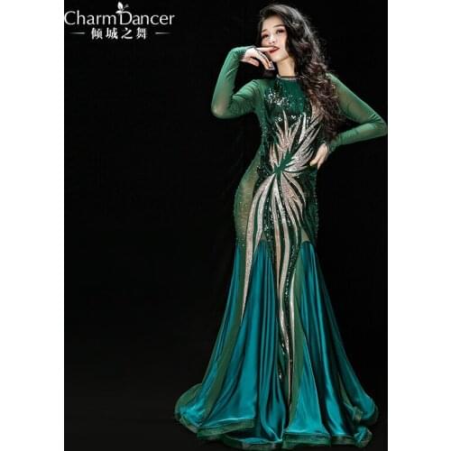 New fashion high-end belly dance performances costumes performance dress full-skirted dress YC052