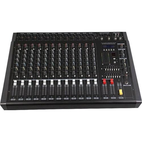 Professional 12-channel audio sound mixer karaoke mixing console with USB MP3 player