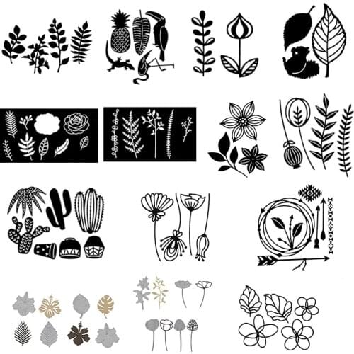 Mixed Leaves Metal Cutting Die Cut Stencil DIY Scrapbooking Paper Cards Album Template Embossing Handmade Decoration New 2019