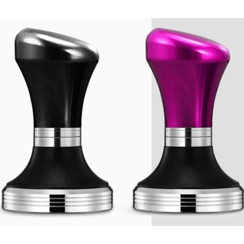 58mm Stainless Steel Adjustable Coffee Tampers Flat Base Coffee Press Powder Hammer Espresso Grind Tamper Barista Tool