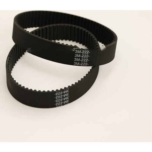 2PCS HTD3M Belt, length 222mm, Teeth 74, closed loop rubber Drive Belt, width 6mm/9mm/10mm/12mm/15mm/20mm, 222-HTD3M