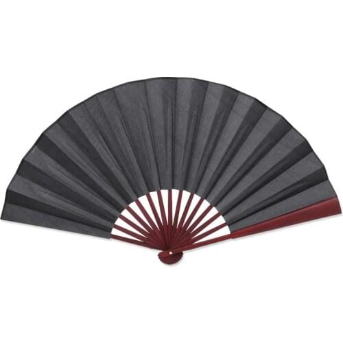 60cm x 33cm Chinese Style Hand-Held Folding Fan Men Folding Bamboo Blank black Fan Wedding Party Gift Hand Fans Collection