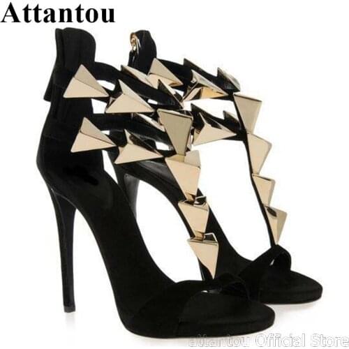Plus size 35 to 43 Platform Sandals Ladies Thin High Heel Zipper Heeled Women Sexy Punk Shoes Black Nude