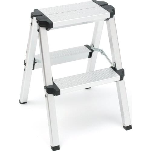 Folding Ladder Maximum Load 2 Step Stool Ladder Anti Slip Safety Aluminium Ladder 150KG