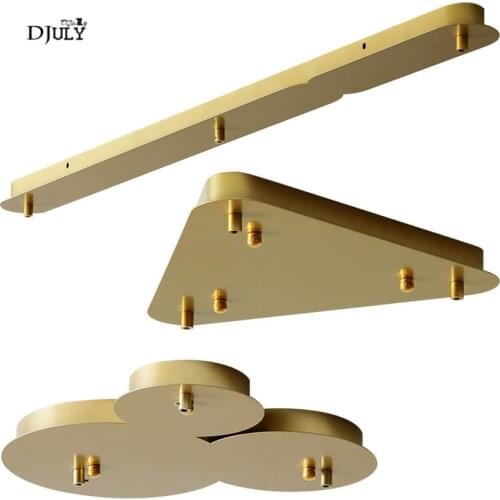 Advanced quality pendant lights metal Ceiling plate gold 3 heads luxury ceiling base triangle Strip Three circles dropshipping
