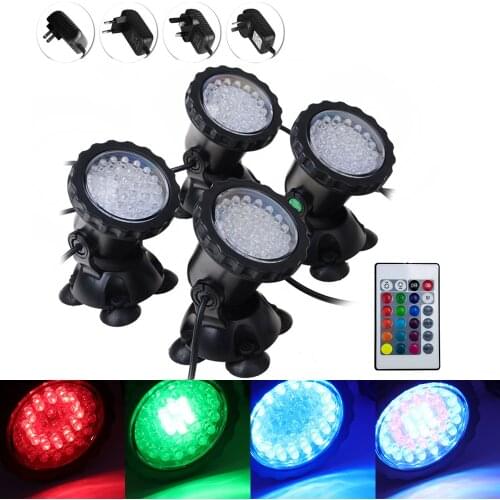 IP68 Waterproof LED Underwater Light 12V RGB Spot Light Swiming Pool Fish Tank Aquarium Pond Water Garden Fountains Spotlight