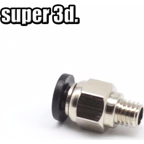 1 pcs 3D Printer Pneumatic Fittings PC4-M6 Bore 4mm For 4mm PTFE Tube Connector Coupler