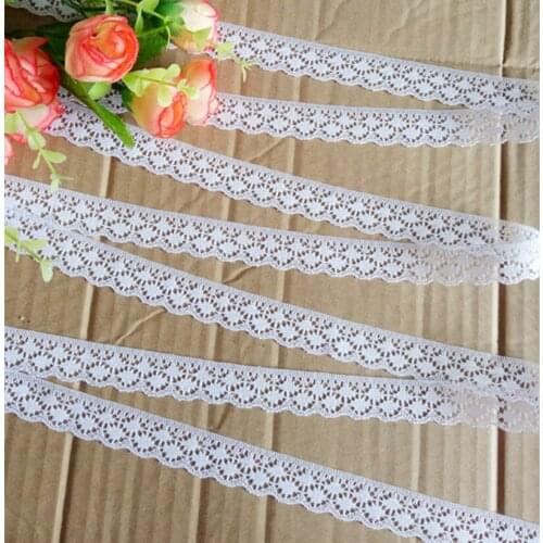 10yardsWidth 20mm Embroidered Net white Lace Trim fabric Garment ribbon headband wedding party decoration DIY Accessorie #17120