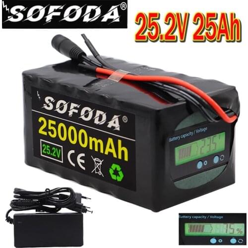 6s4p 24V 25Ah 18650 Battery Lithium Battery 25.2v Electric Bicycle Moped /Electric/Li ion Battery Pack with Capacity Indicator