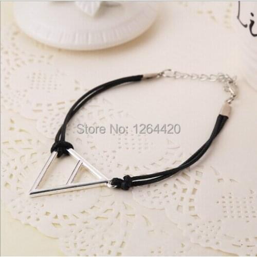 Euro-American Movie 30 Seconds To Mars Logo Triangle Pendant Bracelets Men Alloy Bracelets Large Stock 24pcs/lot