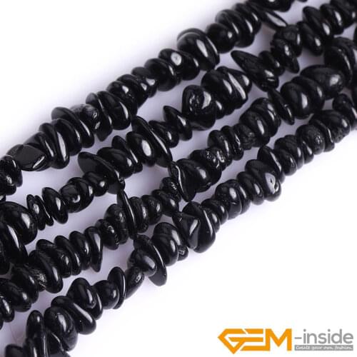 7x13mm Freeform Black Tourmaline Beads Natural Stone Beads DIY Loose Bead For Jewelry Making Strand 15 Inches Wholesale