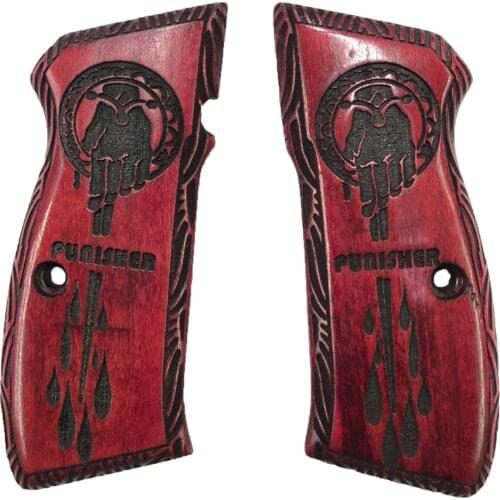 CZ75 Compatible Special Series Punisher Model Laser Cutting Wooden Grip Mod59