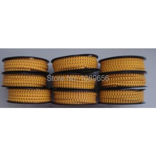 Cable marker Mark tube 4mm square digital (0-9) a box of 10 volumes