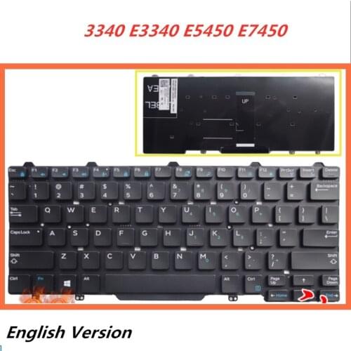 Laptop English Keyboard For Dell Latitde 3340 E3340 E5450 E7450 Notebook Replacement layout Keyboard