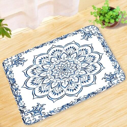 3D Ethnic Pattern Bath Mat Anti Slip Entrance Door Mat Mandala print Bathroom Rug Mats Bathtub Carpet Washable Toilet Decoration